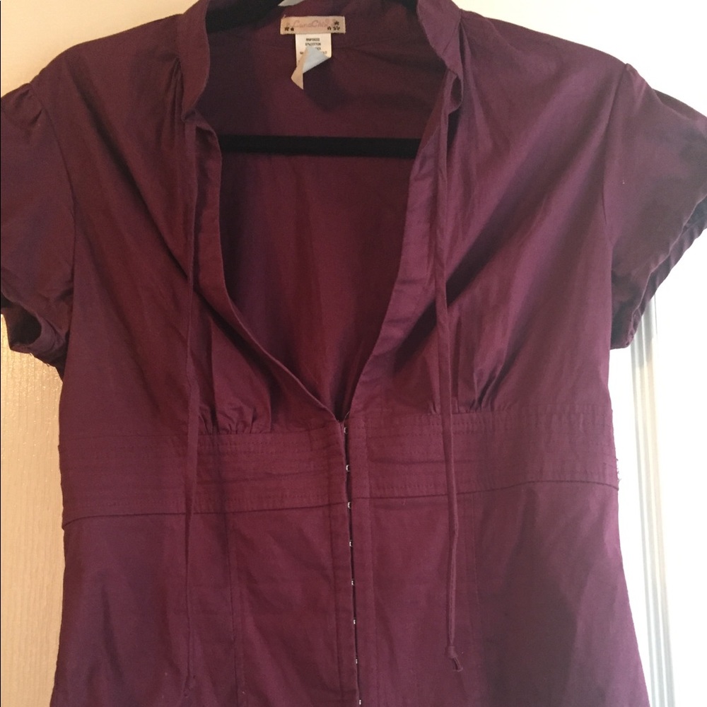 Maroon corset shirt